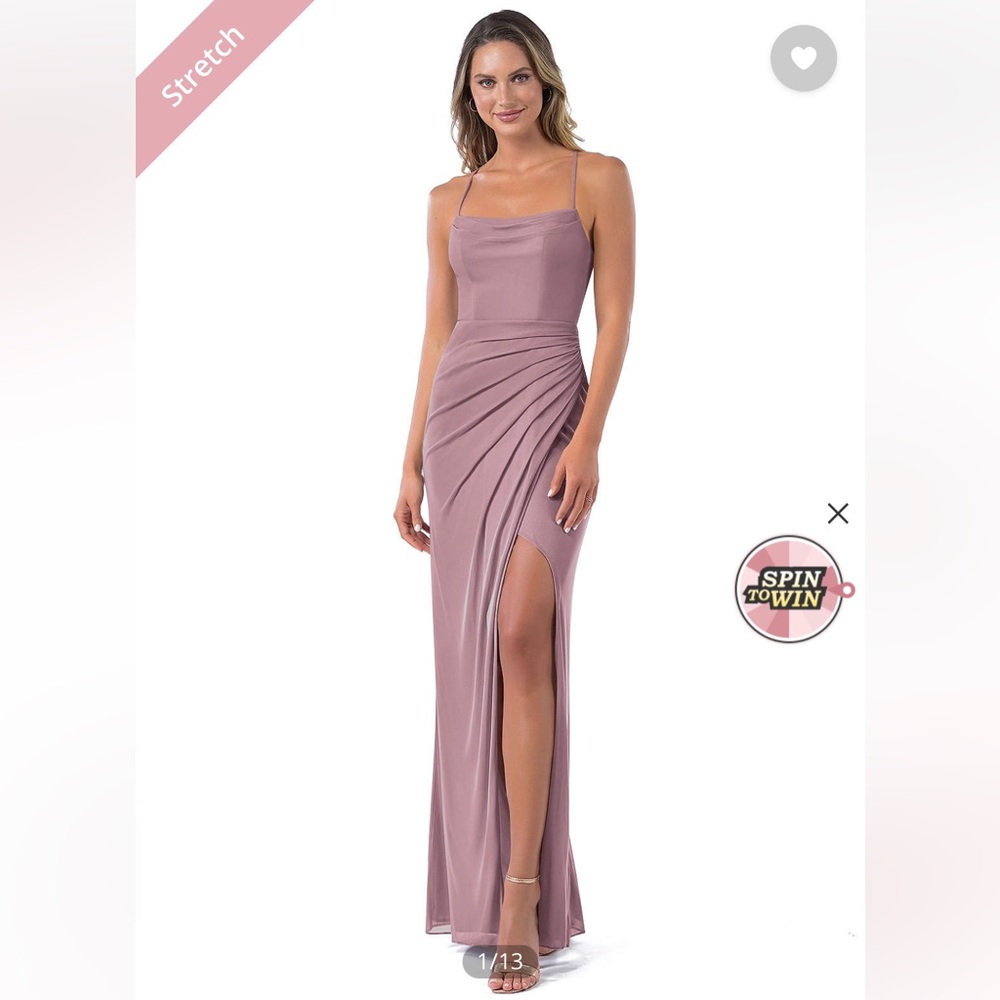 Azazie Kalea Bridesmaid Dress in Dust Rose- UNALTERED!